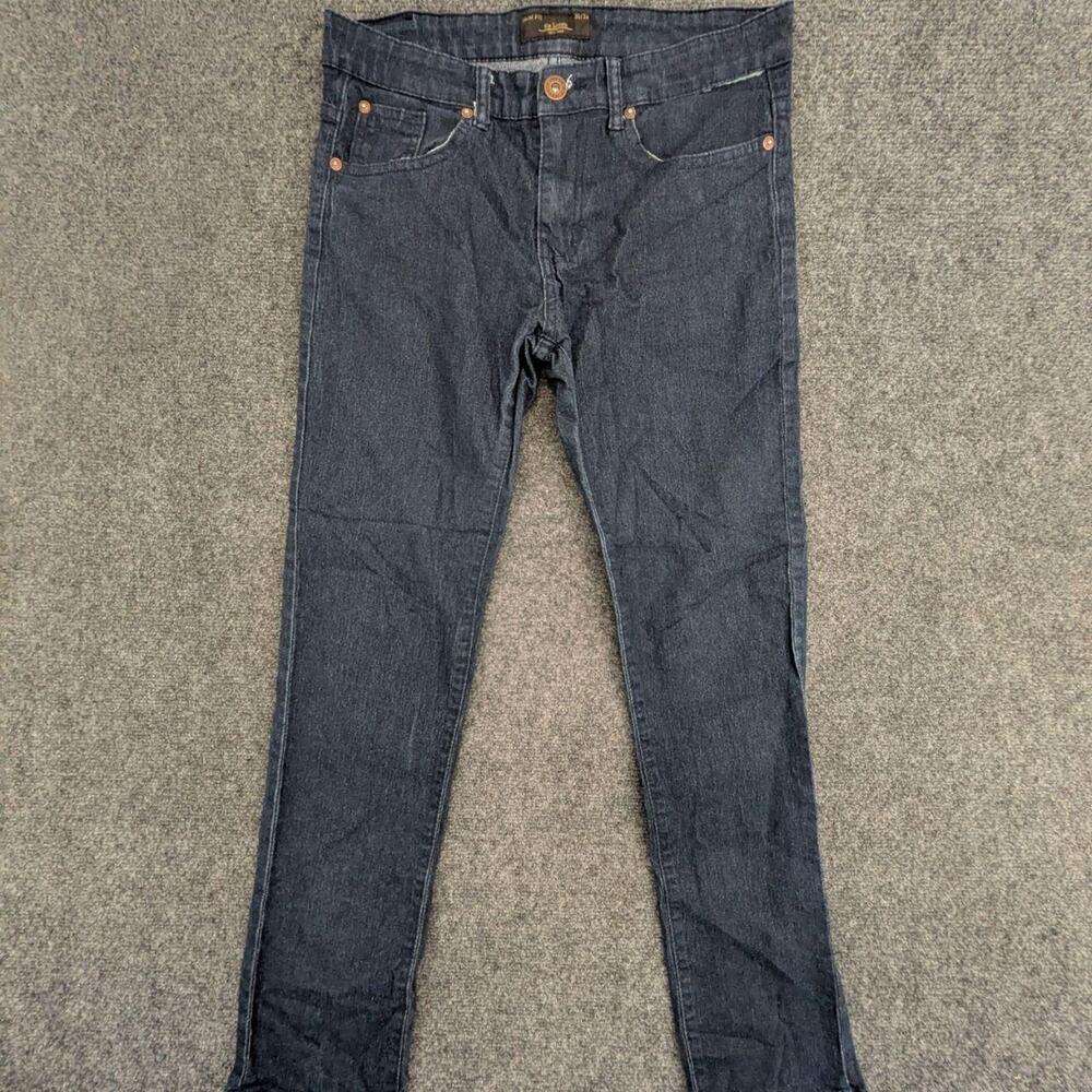 Six Lincoln Jeans Womens 30x32 Navy Slim Fit Workwear Denim Pants Trousers